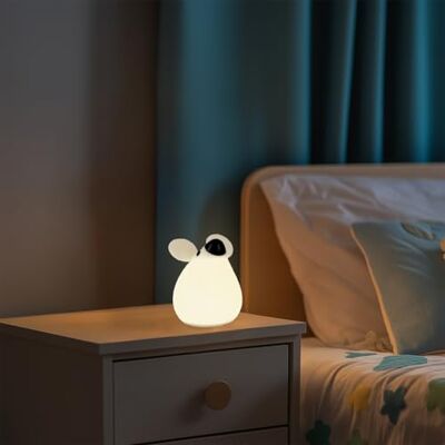 M mimotec M Ledme Nachtlampje voor kinderen met led-muis, warme temperatuur 3000 K + koude temperatuur 6500 K, opaal afwerking. LM9204 M mimotec M Ledme Nachtlampje voor kinderen met led-muis, warme temperatuur 3000 K + koude temperatuur 6500 K, opaal afwerking. LM9204