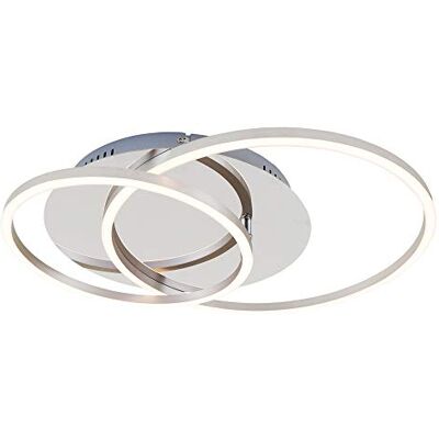 Briloner Leuchten LED plafondlamp, plafondlamp dimbaar, incl. geheugenfunctie, draaibaar, 3.200 lumen, chroom-aluminium, Ø 30cm, 40 W Briloner Leuchten LED plafondlamp, plafondlamp dimbaar, incl. geheugenfunctie, draaibaar, 3.200 lumen, chroom-aluminium, Ø 30cm, 40 W