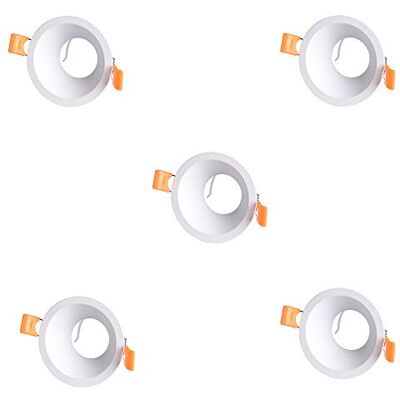 Wonderlamp W-E000131 inbouwlamp, rond, wit, 5 stuks, 5 stuks Wonderlamp W-E000131 inbouwlamp, rond, wit, 5 stuks, 5 stuks