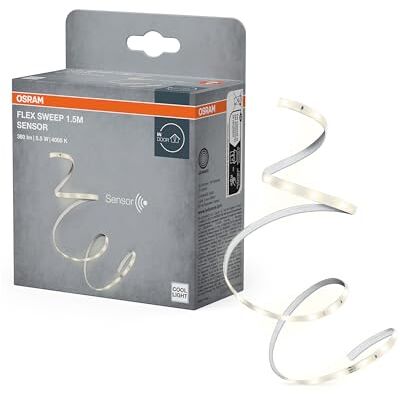 OSRAM FLEX Strip met veegsensor geschikt voor installatie in een onderkast, 830 warm wit, polyurethaan, 1,5 m, lampen niet vervangbaar OSRAM FLEX Strip met veegsensor geschikt voor installatie in een onderkast, 830 warm wit, polyurethaan, 1,5 m, lampen niet vervangbaar