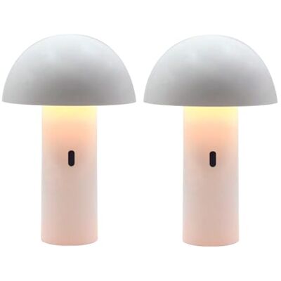 Lumisky Set van 2 draadloze tafellampen, draaibare kop, led, warmwit, TOD White, H28 cm Lumisky Set van 2 draadloze tafellampen, draaibare kop, led, warmwit, TOD White, H28 cm