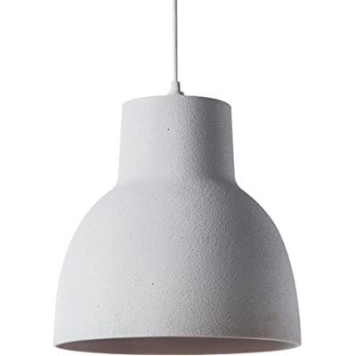LUSSIOL Armatuur Studio 30 blok graniet hanglamp, beton, 60 W, wit, Ø 30 x H 30 cm LUSSIOL Armatuur Studio 30 blok graniet hanglamp, beton, 60 W, wit, Ø 30 x H 30 cm
