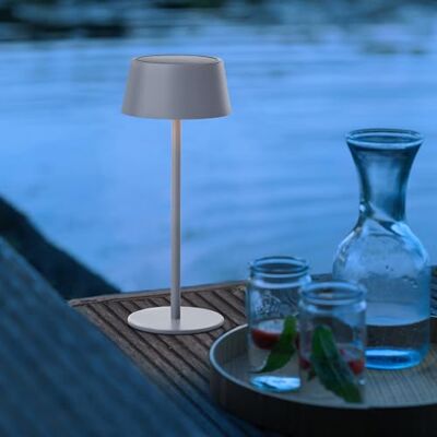 Lightbox LED tafellamp voor buiten Ø 13 cm draadloze buitenlamp op LED tafellamp voor buiten, op zonne-energie, 3-traps dimmer, 30cm, Ø13cm, 300lm, grijs Lightbox LED tafellamp voor buiten Ø 13 cm draadloze buitenlamp op LED tafellamp voor buiten, op zonne-energie, 3-traps dimmer, 30cm, Ø13cm, 300lm, grijs