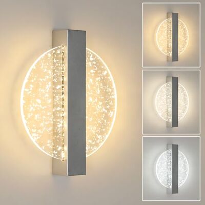 Comely Moderne LED Wandlamp, Zilver 12W 3 Kleurtemperaturen 3000K/4500K/6500K LED Wandlamp voor Slaapkamer, Woonkamer, Eetkamer, Gang, Trap Comely Moderne LED Wandlamp, Zilver 12W 3 Kleurtemperaturen 3000K/4500K/6500K LED Wandlamp voor Slaapkamer, Woonkamer, Eetkamer, Gang, Trap
