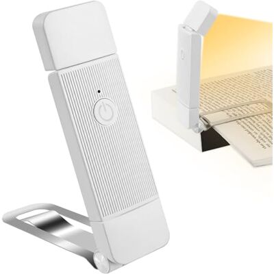 elzle Leeslamp, leeslamp om in bed te lezen, oplaadbaar, USB, lange levensduur boekenlamp, draagbare leeslamp voor boekenliefhebbers en kinderen (wit) elzle Leeslamp, leeslamp om in bed te lezen, oplaadbaar, USB, lange levensduur boekenlamp, draagbare leeslamp voor boekenliefhebbers en kinderen (wit)
