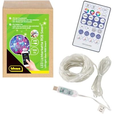 Idena 100er Smart LED Lichterkette - Binnen, 12m Idena 100er Smart LED Lichterkette - Binnen, 12m