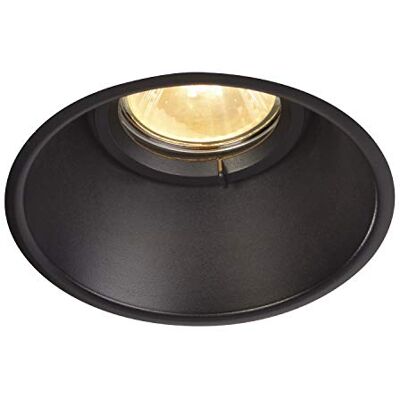 SLV plafondinbouwarmatuur HORN-O/spot, schijnwerper, plafondspot, plafondarmatuur, inbouwarmatuur led, binnenverlichting / GU10 IP20/IP44 25 W zwart SLV plafondinbouwarmatuur HORN-O/spot, schijnwerper, plafondspot, plafondarmatuur, inbouwarmatuur led, binnenverlichting / GU10 IP20/IP44 25 W zwart
