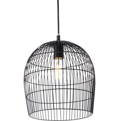 LUSSIOL Hanglamp Janeiro metaal 40 Watt zwart Ø 24,5 x H 27 cm LUSSIOL Hanglamp Janeiro metaal 40 Watt zwart Ø 24,5 x H 27 cm