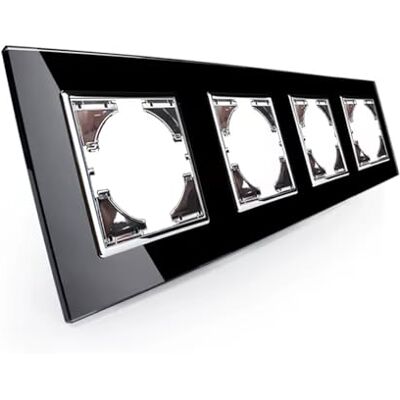Brightium S-EMPOT inbouwspot met elegant zwart glas en horizontaal frame met 4 elementen, ideaal om elke ruimte een moderne en verfijnde touch te geven en de decoratie van je huis te verbeteren. Brightium S-EMPOT inbouwspot met elegant zwart glas en horizontaal frame met 4 elementen, ideaal om elke ruimte een moderne en verfijnde touch te geven en de decoratie van je huis te verbeteren.