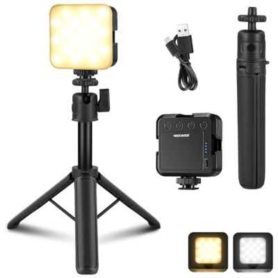 NEEWER Led-videolamp voor camera met tafelstatief, mini-lichtpaneel, draagbaar, tweekleurig, dimbaar, 3200 K-5600 K, CRI 97 + 8 scènes, oplaadbare batterij 2000 mAh voor vlog/fotografie, NL-36AI NEEWER Led-videolamp voor camera met tafelstatief, mini-lichtpaneel, draagbaar, tweekleurig, dimbaar, 3200 K-5600 K, CRI 97 + 8 scènes, oplaadbare batterij 2000 mAh voor vlog/fotografie, NL-36AI