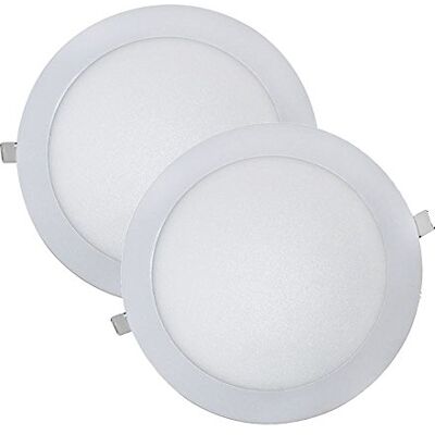 Wonderlamp W-E000046 LED-plafondlamp, extra plat, rond, wit, 18 W, 1450 lumen, 6000 K (koel licht) Wonderlamp W-E000046 LED-plafondlamp, extra plat, rond, wit, 18 W, 1450 lumen, 6000 K (koel licht)