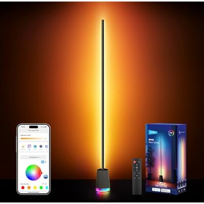 NEEWER NF06 Smart LED-vloerlamp, 1500lm RGBWCW-vloerlamp compatibel met Google Assistant Alexa, APP/AI-ontwerp/muzieksynchronisatie/sfeerverlichting met 16 miljoen kleuren voor gaming NEEWER NF06 Smart LED-vloerlamp, 1500lm RGBWCW-vloerlamp compatibel met Google Assistant Alexa, APP/AI-ontwerp/muzieksynchronisatie/sfeerverlichting met 16 miljoen kleuren voor gaming