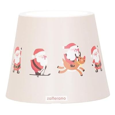 Zafferano , Poldina Kap Kerst Special Editie, Metalen Lampenkap voor Tafellamp, Compatibel met Poldina Lampen, Ontwerp in Italië, Ø11.4 x 8.9 cm, Kleur Beige Kerstman Decoratie Zafferano , Poldina Kap Kerst Special Editie, Metalen Lampenkap voor Tafellamp, Compatibel met Poldina Lampen, Ontwerp in Italië, Ø11.4 x 8.9 cm, Kleur Beige Kerstman Decoratie