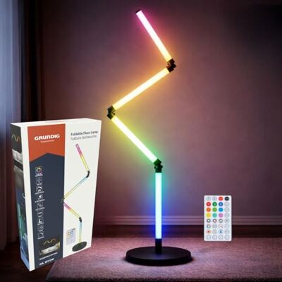 Grundig RGB Vloerlamp RGB Lamp Staand met 24 Lichtmodi en Muzieksensor Hoeklamp LED Staand Dimbaar met Afstandsbediening RGB LED Hoeklamp Opvouwbaar 137 cm Zwart Grundig RGB Vloerlamp RGB Lamp Staand met 24 Lichtmodi en Muzieksensor Hoeklamp LED Staand Dimbaar met Afstandsbediening RGB LED Hoeklamp Opvouwbaar 137 cm Zwart