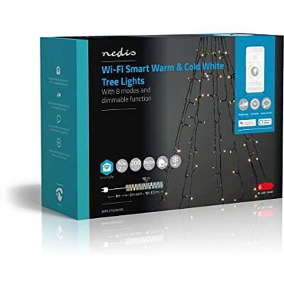 NEDIS Smartlife WiFi decoratieve LEDboomverlichting 10x 2m 200 LEDs/warmwit tot koudwit NEDIS Smartlife WiFi decoratieve LEDboomverlichting 10x 2m 200 LEDs/warmwit tot koudwit