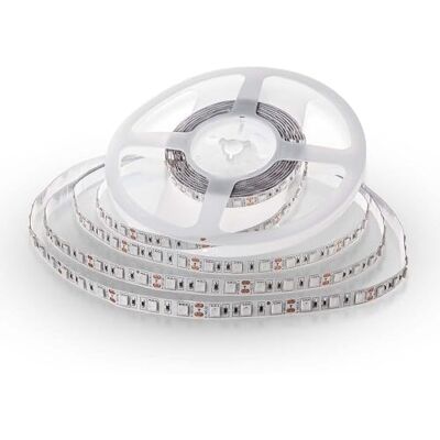 V-TAC Ledstrip 5 meter spoel 11 W per meter, SMD 5050, kleur van het licht koudwit, 6500 K voor gebruik binnenshuis met plakstrip, stroomvoorziening via 12 volt. V-TAC Ledstrip 5 meter spoel 11 W per meter, SMD 5050, kleur van het licht koudwit, 6500 K voor gebruik binnenshuis met plakstrip, stroomvoorziening via 12 volt.