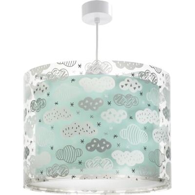 Dalber Kinderhanglamp met Wolkenmotief, Mintgroen, 41412MH, E27, kinderlampen, kinderkamer. Dalber Kinderhanglamp met Wolkenmotief, Mintgroen, 41412MH, E27, kinderlampen, kinderkamer.