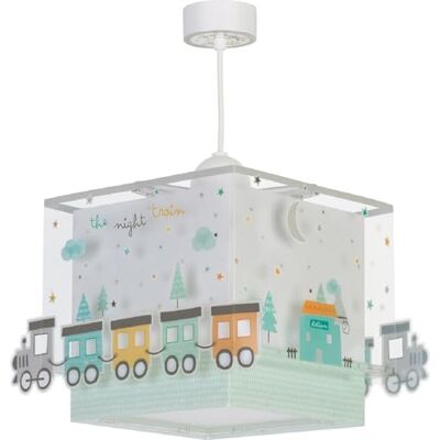 Dalber Kinderhanglamp voor aan het plafond: De Nachttrein, Meerkleurige Trein, 63532M, E27, kinderlampen, kinderkamer. Dalber Kinderhanglamp voor aan het plafond: De Nachttrein, Meerkleurige Trein, 63532M, E27, kinderlampen, kinderkamer.