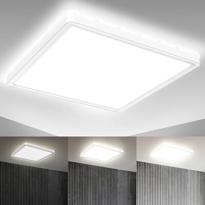 B.K.Licht I LED Paneel I plafondlamp I dimbare plafoniere I lampen dimbaar I ultra vlak I indirect licht I vierkant plafonniere I l: 29.3cm I 4.000K I 2.400 lumen I 18W LED I opbouw plafondlampen B.K.Licht I LED Paneel I plafondlamp I dimbare plafoniere I lampen dimbaar I ultra vlak I indirect licht I vierkant plafonniere I l: 29.3cm I 4.000K I 2.400 lumen I 18W LED I opbouw plafondlampen