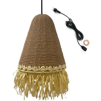 Lumisky Hanglamp voor buiten, PALOMA OUTDOOR, kabel van gras, marineblauw, boho-stijl, 5 m kabellengte Lumisky Hanglamp voor buiten, PALOMA OUTDOOR, kabel van gras, marineblauw, boho-stijl, 5 m kabellengte