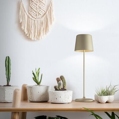 Lightbox LED tafellamp voor binnen en buiten 37 cm / 23 cm hoog, Ø 10 cm mobiele LED tafellamp voor buiten, 37cm, 310lm, touchdimmer, USB, cappuccino Lightbox LED tafellamp voor binnen en buiten 37 cm / 23 cm hoog, Ø 10 cm mobiele LED tafellamp voor buiten, 37cm, 310lm, touchdimmer, USB, cappuccino