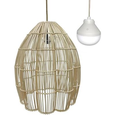Lumisky Hanglamp AVILA NOMAD in natuurlijk rotan, boho-stijl, met ledlamp, wit/RGB Lumisky Hanglamp AVILA NOMAD in natuurlijk rotan, boho-stijl, met ledlamp, wit/RGB