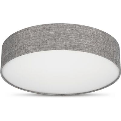 REV plafonnier 50cm, rond, met stoffen lampenkap, bruin-zilver Vintage-look zes E27 fitting ideaal voor de woonkamer & slaapkamer REV plafonnier 50cm, rond, met stoffen lampenkap, bruin-zilver Vintage-look zes E27 fitting ideaal voor de woonkamer & slaapkamer