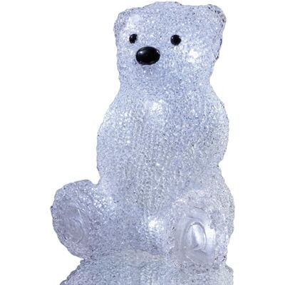 Hellum LED-binnenverlichting, acryl, transparant, 0 x 14 x 19 cm Lichtgevende ijsbar als winterdecoratie binnen, ijsbeer decoratie voor woonkamer, slaapkamer, kinderkamer, Kerstmis 575101 Hellum LED-binnenverlichting, acryl, transparant, 0 x 14 x 19 cm Lichtgevende ijsbar als winterdecoratie binnen, ijsbeer decoratie voor woonkamer, slaapkamer, kinderkamer, Kerstmis 575101