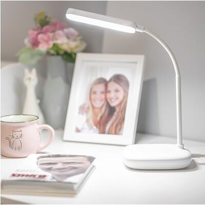 EMOS LED-tafellamp Molly 12W, helderheid 650lm, dimbaar, instelbare lichtkleur (3000-6500 K), flexibele lamparm, 1,5 m oplaadkabel met 10V netadapter, wit EMOS LED-tafellamp Molly 12W, helderheid 650lm, dimbaar, instelbare lichtkleur (3000-6500 K), flexibele lamparm, 1,5 m oplaadkabel met 10V netadapter, wit