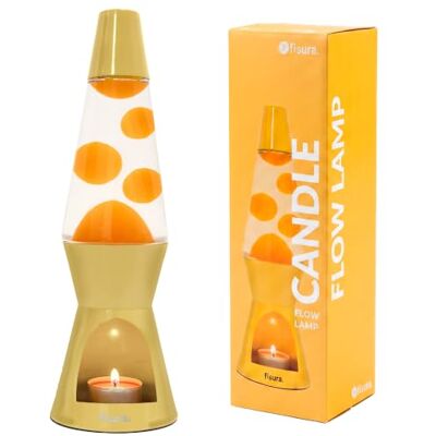 Fisura Lavalamp met kaars. Elektriciteitsvrije lamp. Origineel cadeau. Afmetingen: 29 centimeter x 8,5 centimeter (kaars, geel) Fisura Lavalamp met kaars. Elektriciteitsvrije lamp. Origineel cadeau. Afmetingen: 29 centimeter x 8,5 centimeter (kaars, geel)
