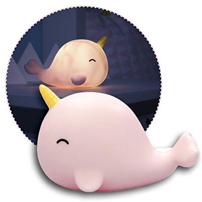 Reer Lumilu Sea Life Narwhal, schattig Narwal-nachtlampje, geweldig doopcadeau, verjaardagscadeau voor jongens en meisjes, 52284, roze Reer Lumilu Sea Life Narwhal, schattig Narwal-nachtlampje, geweldig doopcadeau, verjaardagscadeau voor jongens en meisjes, 52284, roze