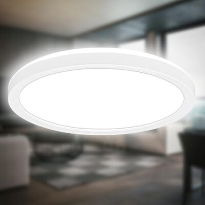 B.K.LICHT Plafondlamp - Indirecte LED, Dun 3cm, Wit B.K.LICHT Plafondlamp - Indirecte LED, Dun 3cm, Wit