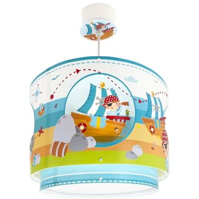 Dalber Kinderhanglamp met Pirateneiland-thema, 60652M, E27, kinderlampen, jongenskamer. Dalber Kinderhanglamp met Pirateneiland-thema, 60652M, E27, kinderlampen, jongenskamer.