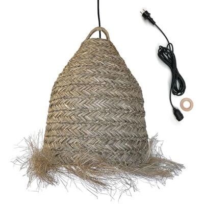 Lumisky Hanglamp voor buiten, ANAFI OUTDOOR kabel van natuurlijke zeegras, boho-stijl, 5 m kabellengte Lumisky Hanglamp voor buiten, ANAFI OUTDOOR kabel van natuurlijke zeegras, boho-stijl, 5 m kabellengte