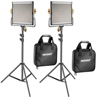 NEEWER Set van 2 tweekleurige 480 led-videolampen dimbaar en staande verlichtingsset bevat: 96+ 3200-5600 K IRC led-paneel met U-houder, 75 inch lichtstatief voor NEEWER Set van 2 tweekleurige 480 led-videolampen dimbaar en staande verlichtingsset bevat: 96+ 3200-5600 K IRC led-paneel met U-houder, 75 inch lichtstatief voor