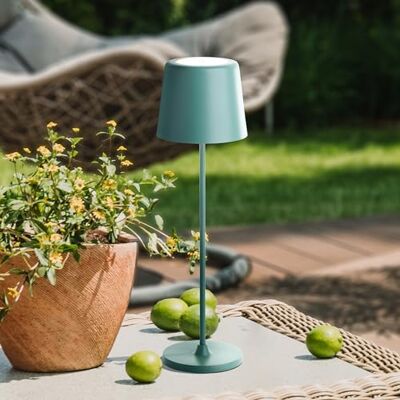 Lightbox LED tafellamp voor binnen & buiten 37 cm / 23 cm hoogte, Ø 10 cm LED tafellamp voor buiten, 37 cm, 310 lm, touchdimmer, USB, eierberg groen Lightbox LED tafellamp voor binnen & buiten 37 cm / 23 cm hoogte, Ø 10 cm LED tafellamp voor buiten, 37 cm, 310 lm, touchdimmer, USB, eierberg groen