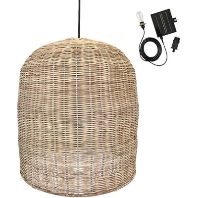 Lumisky GIACOMO Solar hanglamp van natuurlijk rotan, met hybride net- en zonne-kabel, 5 m lang Lumisky GIACOMO Solar hanglamp van natuurlijk rotan, met hybride net- en zonne-kabel, 5 m lang