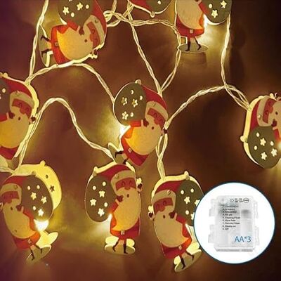 Levitantes Led-lichtsnoer met 3 AA-batterijen, warmwit, 3 m, ideaal voor kerstdecoratie en feestelijke sfeer. Levitantes Led-lichtsnoer met 3 AA-batterijen, warmwit, 3 m, ideaal voor kerstdecoratie en feestelijke sfeer.
