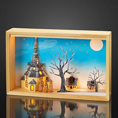 Hellum 878615 Led-binnenverlichting, hout, kleurrijk, 34,5 x 7 x 21,5 cm Hellum 878615 Led-binnenverlichting, hout, kleurrijk, 34,5 x 7 x 21,5 cm