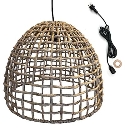Lumisky Hanglamp voor buiten, AMADEO outdoor kabel van natuurlijke waterhyacint, boho-stijl, 5 m kabellengte Lumisky Hanglamp voor buiten, AMADEO outdoor kabel van natuurlijke waterhyacint, boho-stijl, 5 m kabellengte