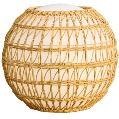 Lumisky Draadloze lichtbal met afneembare poly rotan schaal, led, meerkleurig, dimbaar, BOBBY C40 DRESS diameter 40 cm, met afstandsbediening en inductiekookplaat Lumisky Draadloze lichtbal met afneembare poly rotan schaal, led, meerkleurig, dimbaar, BOBBY C40 DRESS diameter 40 cm, met afstandsbediening en inductiekookplaat