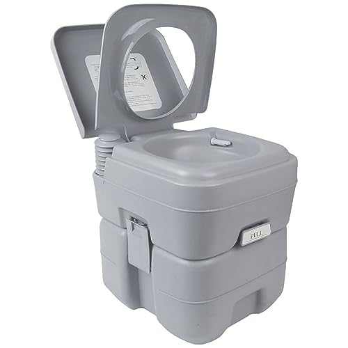 COSTWAY Campingtoilet reistoilet mobiele toilet WC draagbare outdoor toilet voor camping reizen toilet met afneembare vuilwatertank 20 L