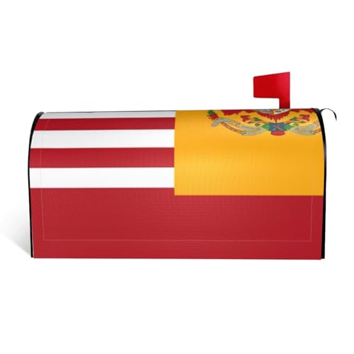 OUSIKA Amerikaanse Spanje Vlag Brievenbus Cover Magnetische Standaard Maat 25,5 x 21 inch Brievenbus Wraps Decoratieve Post Brievenbus Cover Waterdichte Brievenverpakking Cover voor Tuin Woondecoraties