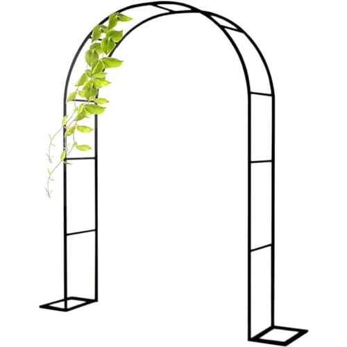 SEVSO Zwart stalen tuin prieel huwelijksboog metalen prieel pergola buisframe traliewerk boog voor klimplanten rozen wijnstokken 120 cm 140 cm 240 cm breed,Wit,W1.2M*H2.2M