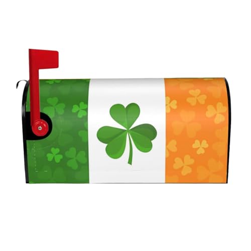 Chrysm Ierse vlag brievenbus covers, brievenbus cover brievenbus wrap voor tuin 21" Lx 18" B, 25,5x21