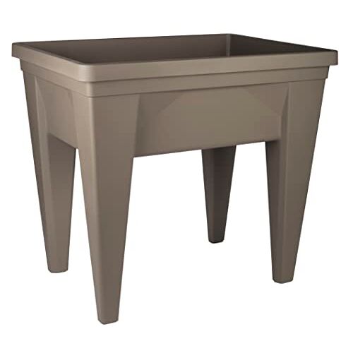 EDA Groentetuin Veg&Table Max 85 l – wateropslagzone – holle poten met afvoerstop – 75,6 x 55,6 x 68 cm – taupe