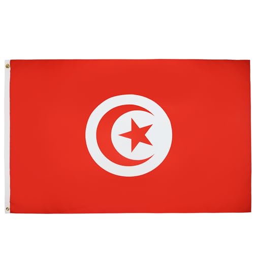 AZ FLAG Vlag TUNESIEN 150x90cm TUNESISCHE vlag 90 x 150 cm fijn polyester vlaggen