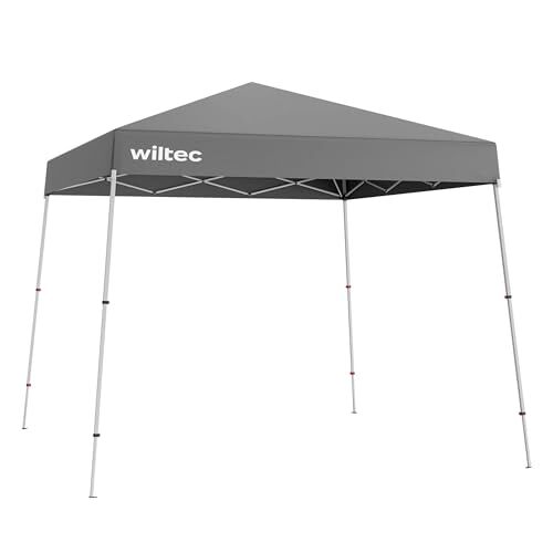 WilTec opvouwbaar paviljoen afsluitbare partytent tuinpaviljoen waterdicht in grijs 2,5 x 2,5 m