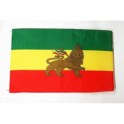 AZ FLAG Ethiopië met leeuw Vlag 90x60 cm Leeuw van Judah Ethiopische vlaggen 60 x 90 cm Banier 2x3 ft Hoge kwaliteit