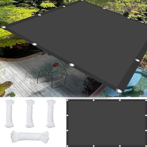 JIAHAO Tuinschaduwnet 1.5 x 3.2 m 98% Uv-blokkering Tuinoverkapping Met Rechte Hoeken Scheurvaste voor Tuin, Balkon, Terras En Camping, Donkergrijs